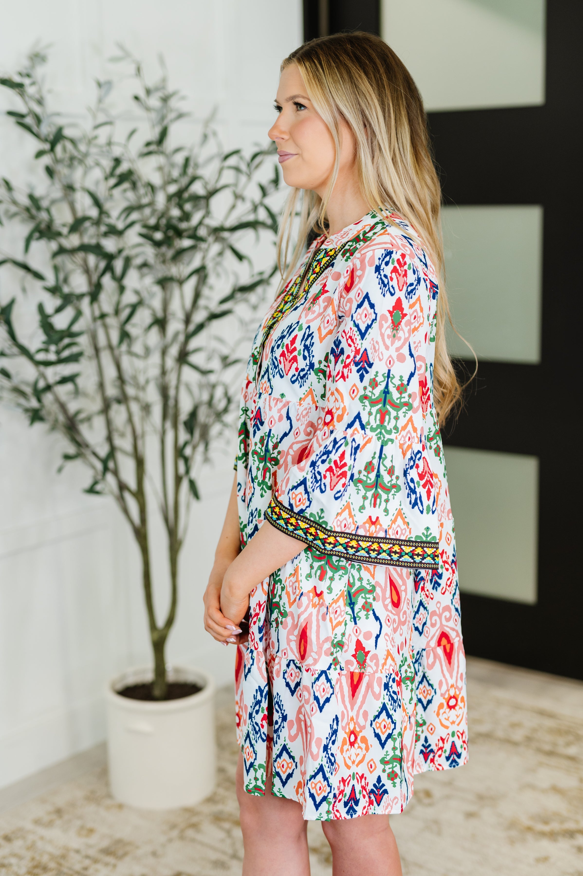 Free Spirit Embroidered Tiered Dress