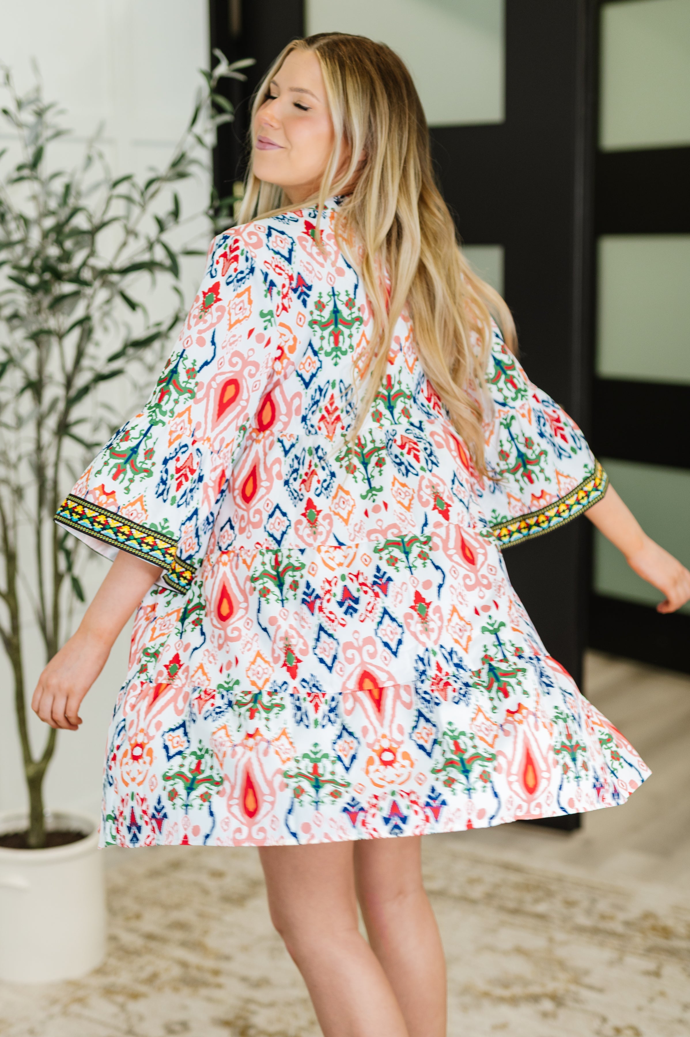 Free Spirit Embroidered Tiered Dress