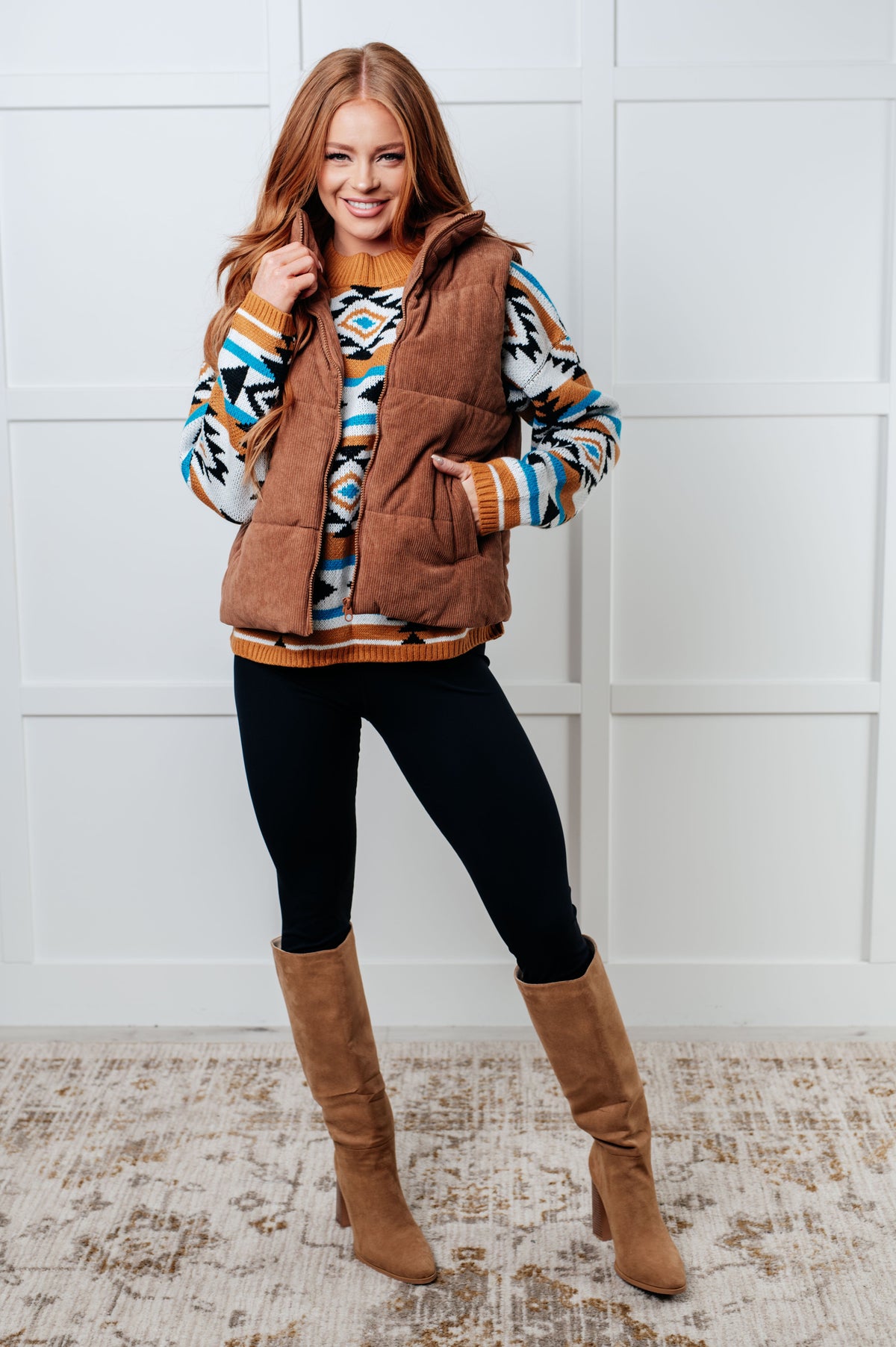 Painted Desert Geometric Sweater