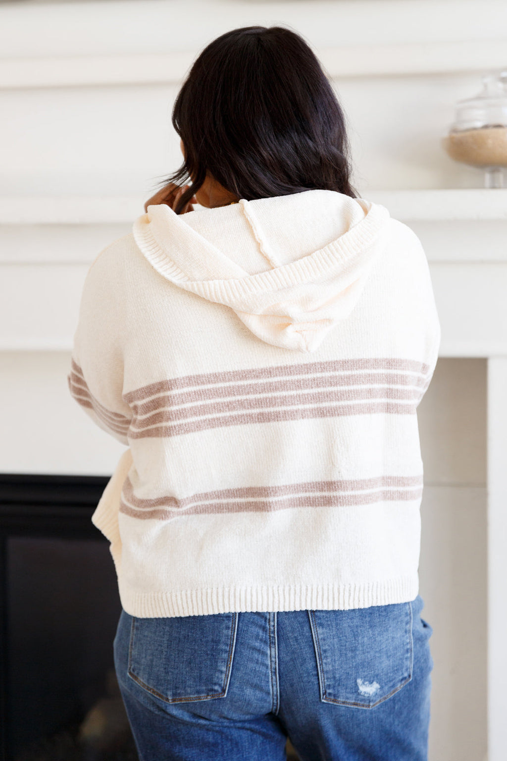 Coffee Run Striped Sweater Hoodie