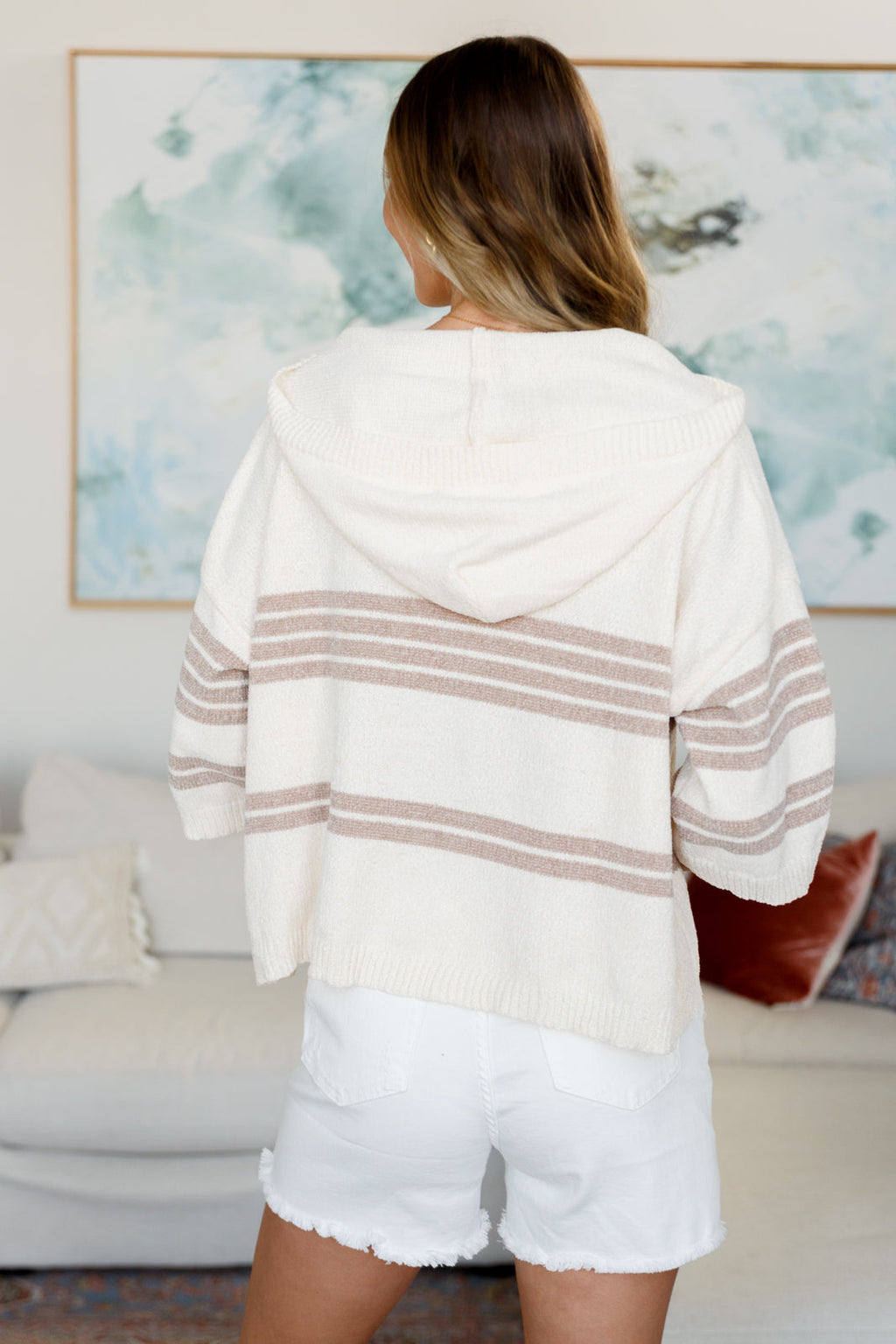 Coffee Run Striped Sweater Hoodie