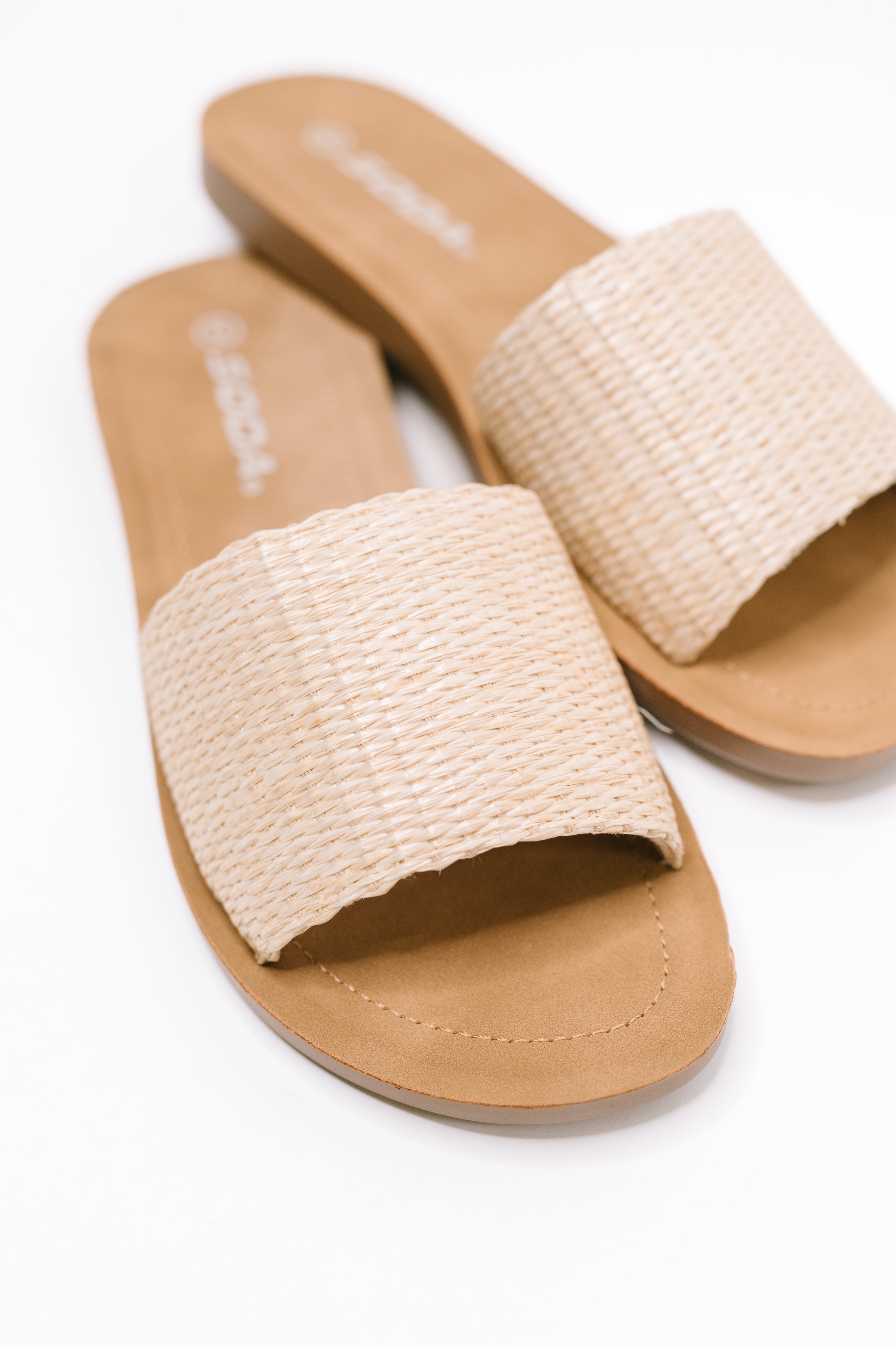 Efron Woven Raffia Slides