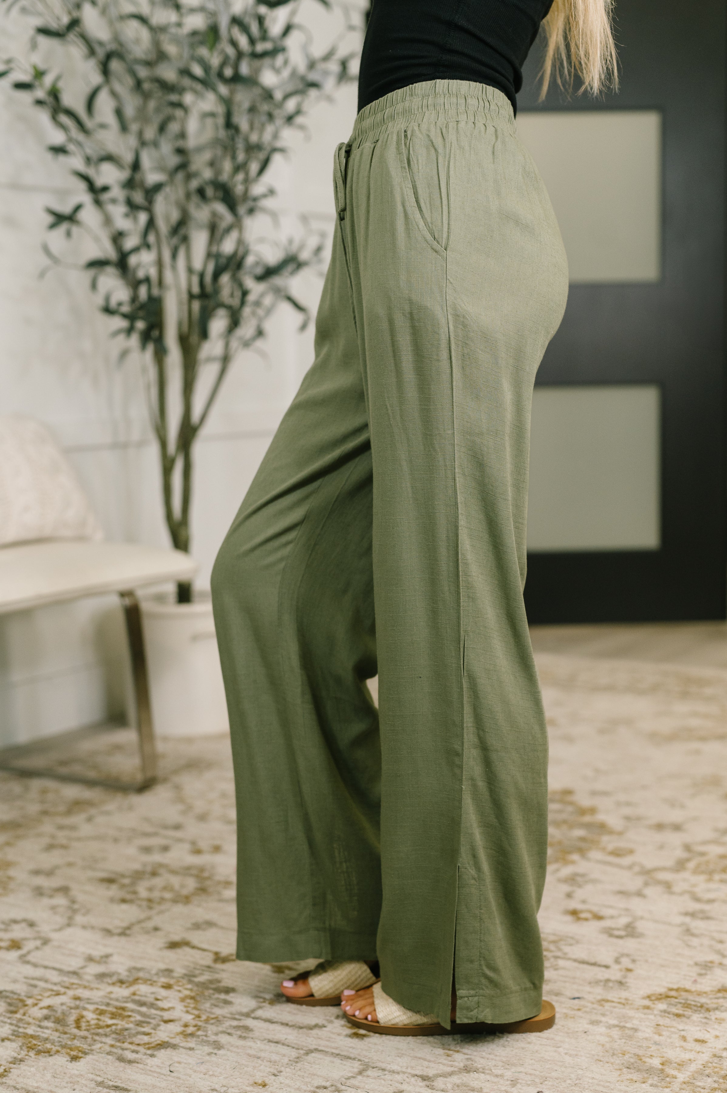 Go Your Own Way Lounge Pants in Olive