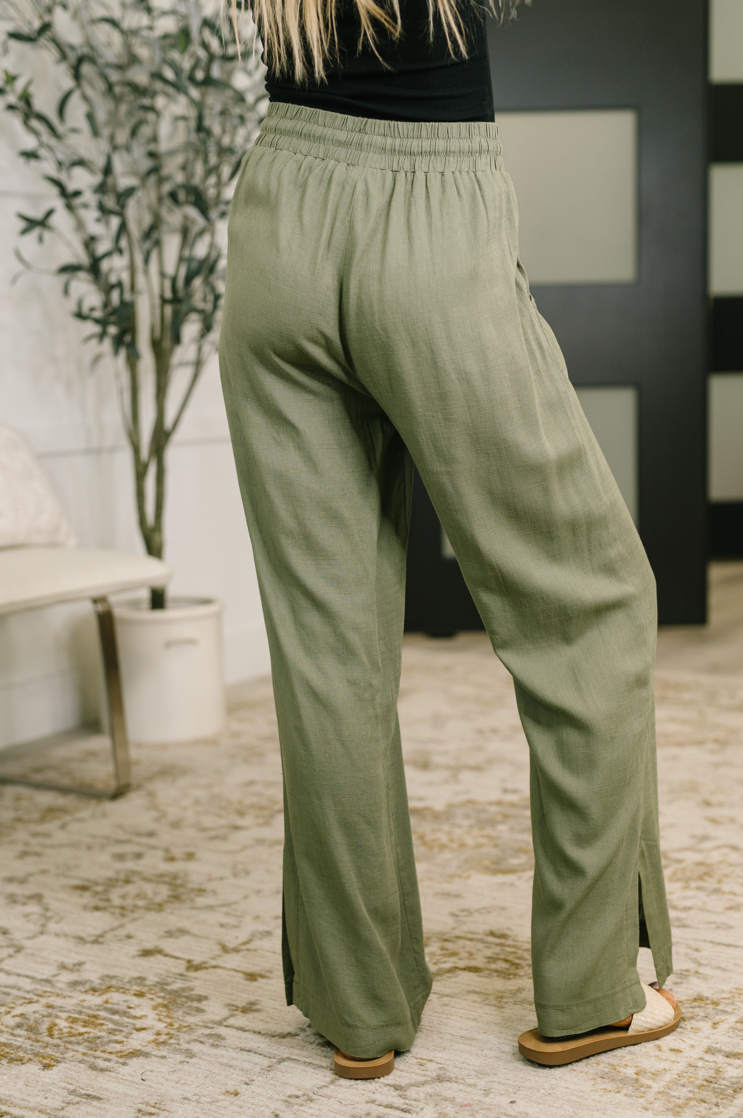 Go Your Own Way Lounge Pants in Olive