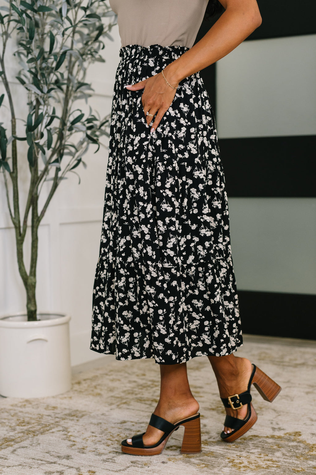 Fielding Flowers Tiered Skirt