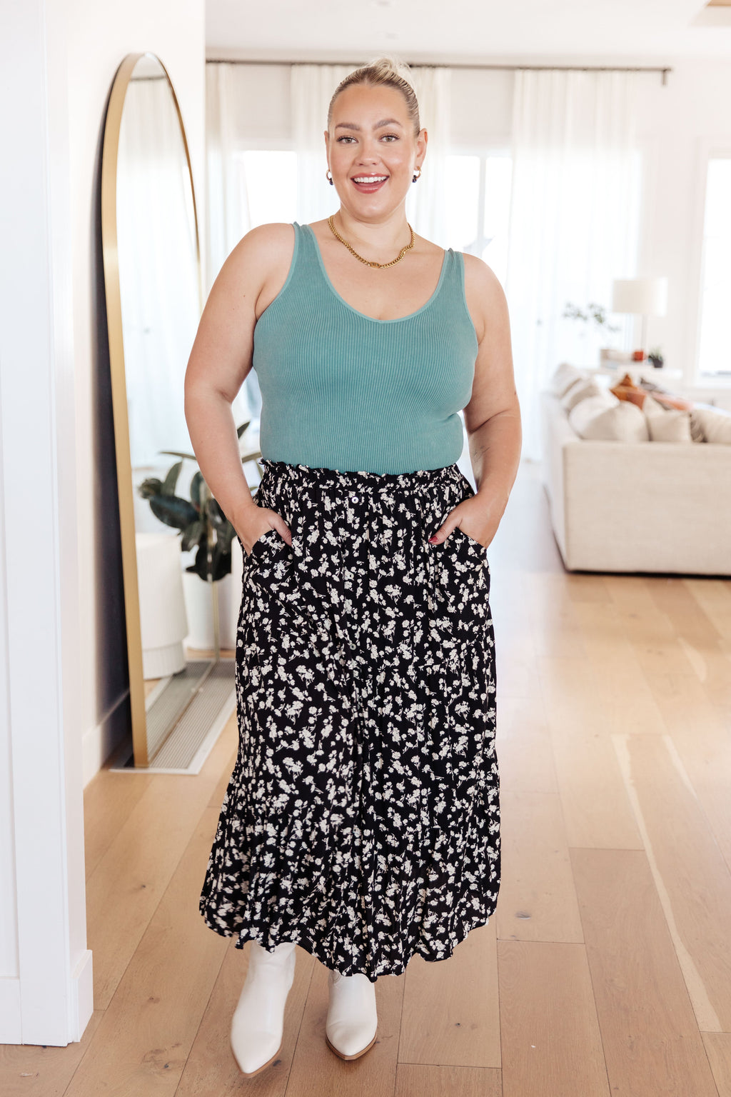 Fielding Flowers Tiered Skirt