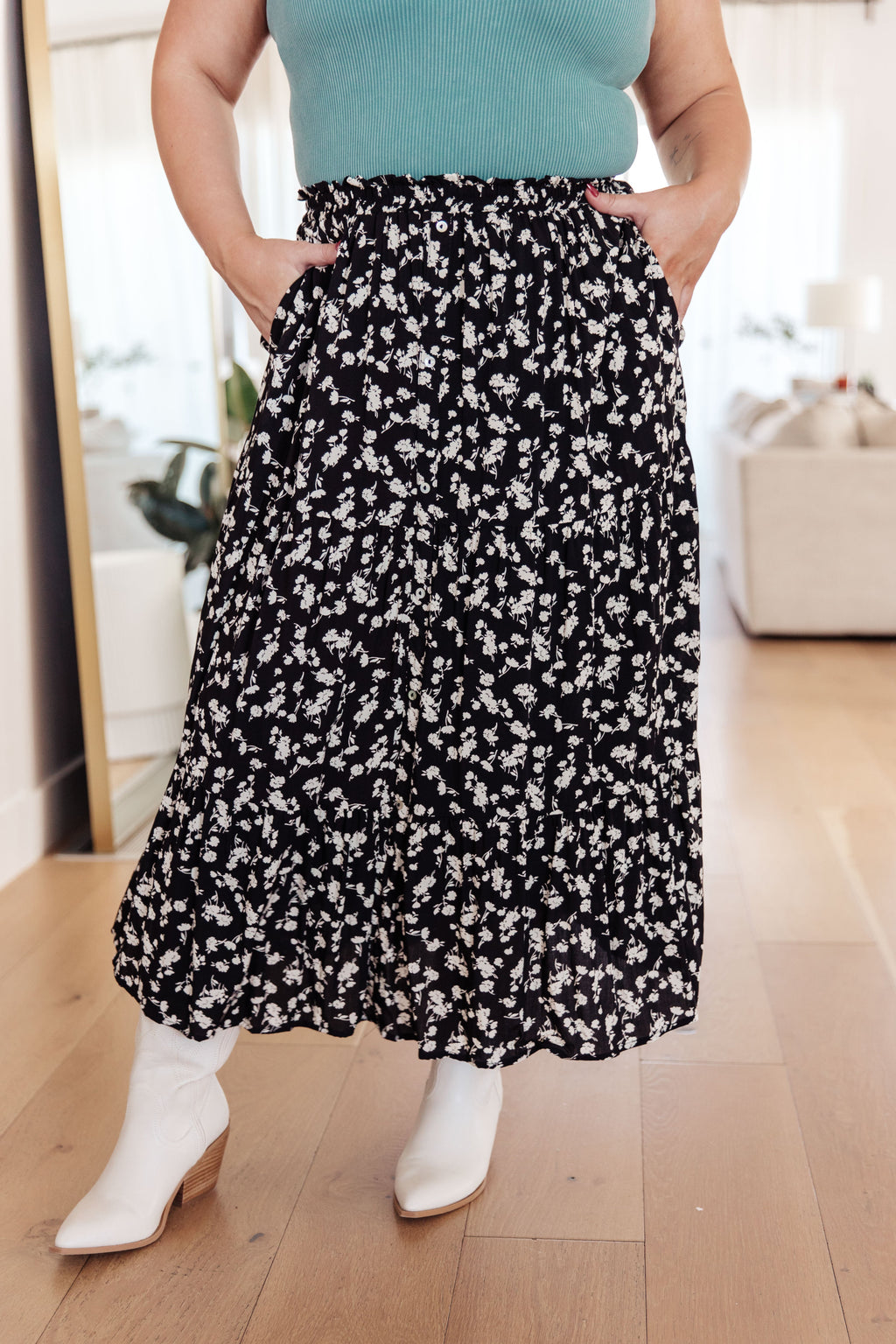 Fielding Flowers Tiered Skirt