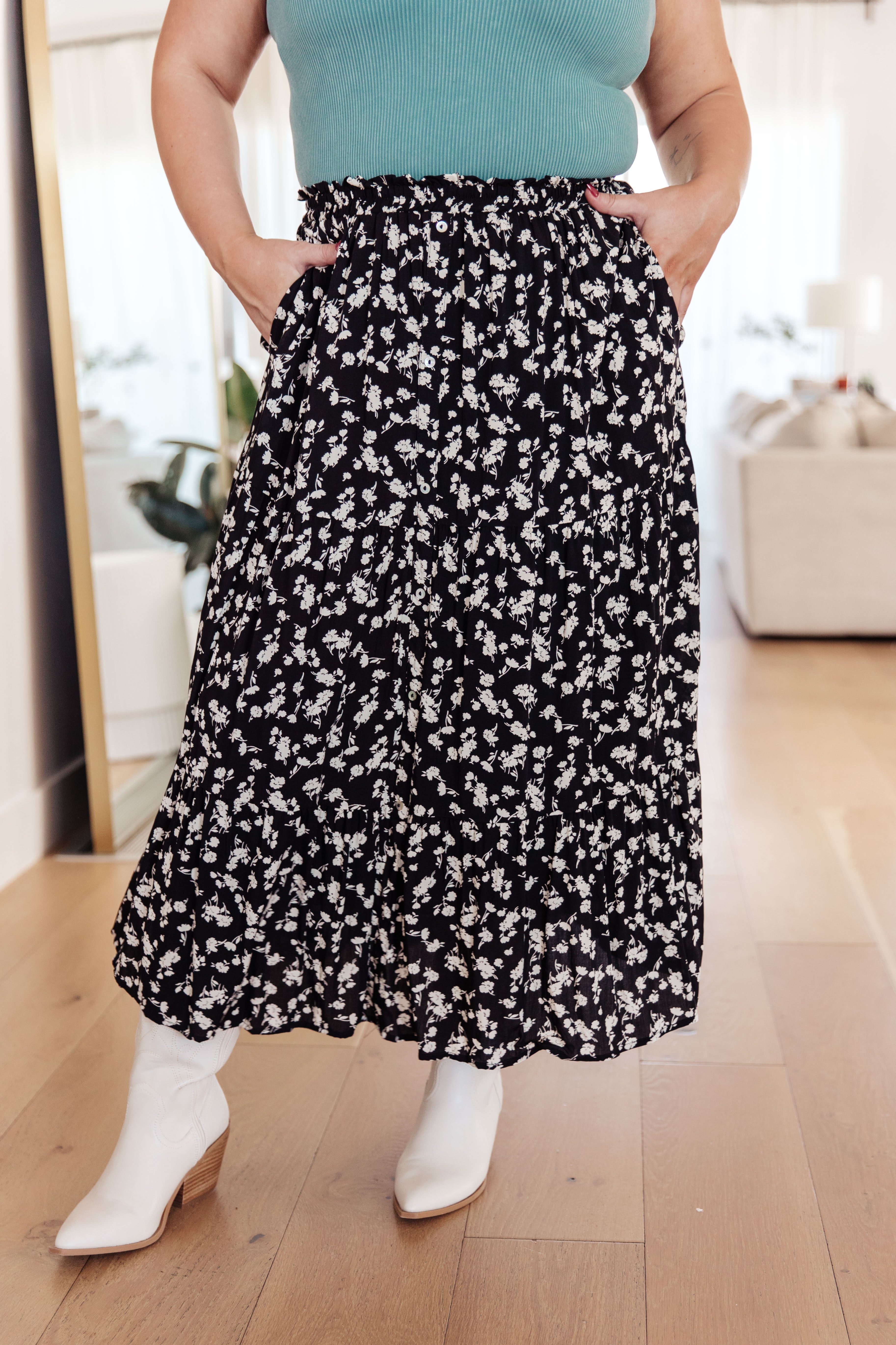 Fielding Flowers Tiered Skirt
