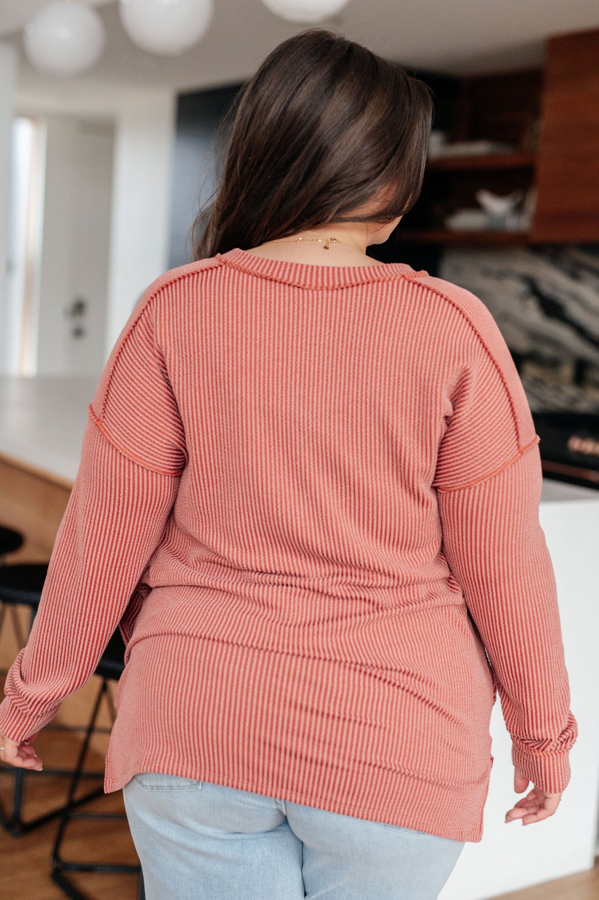 First Light Ribbed Pocket Top