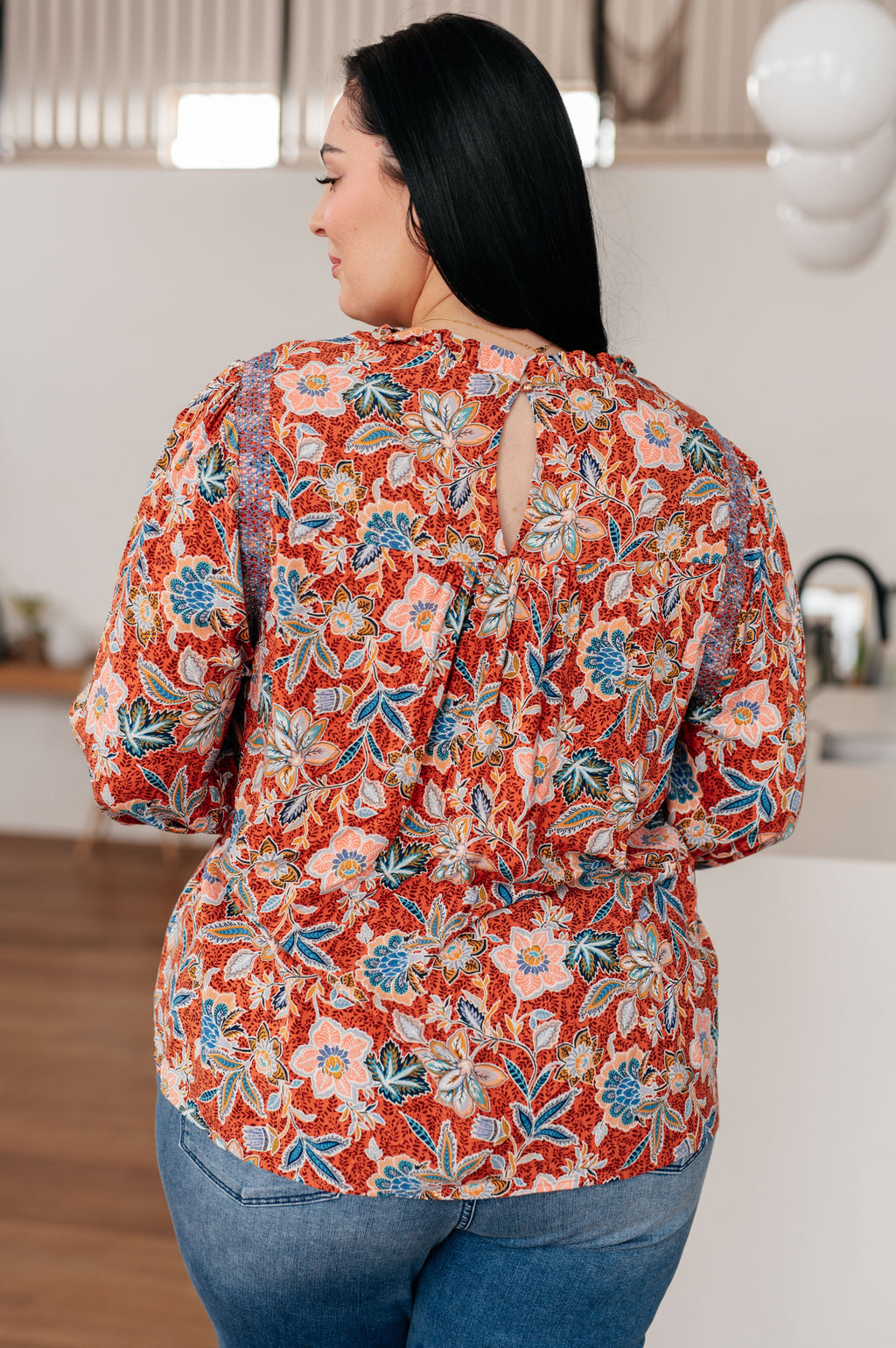 Garden Reverie Ruffle Blouse