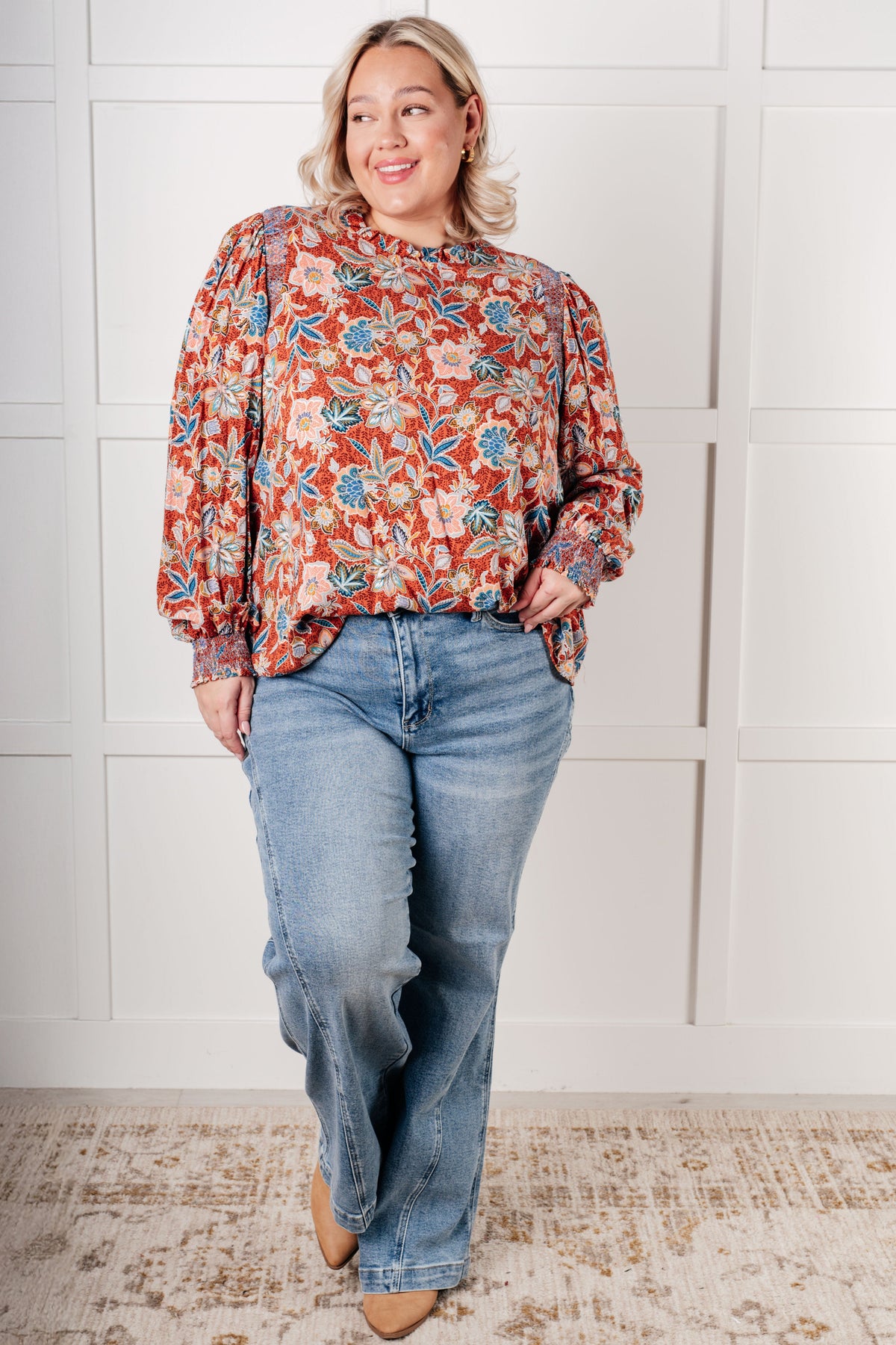 Garden Reverie Ruffle Blouse