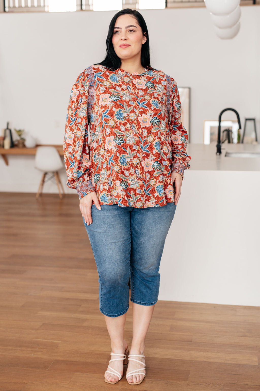 Garden Reverie Ruffle Blouse