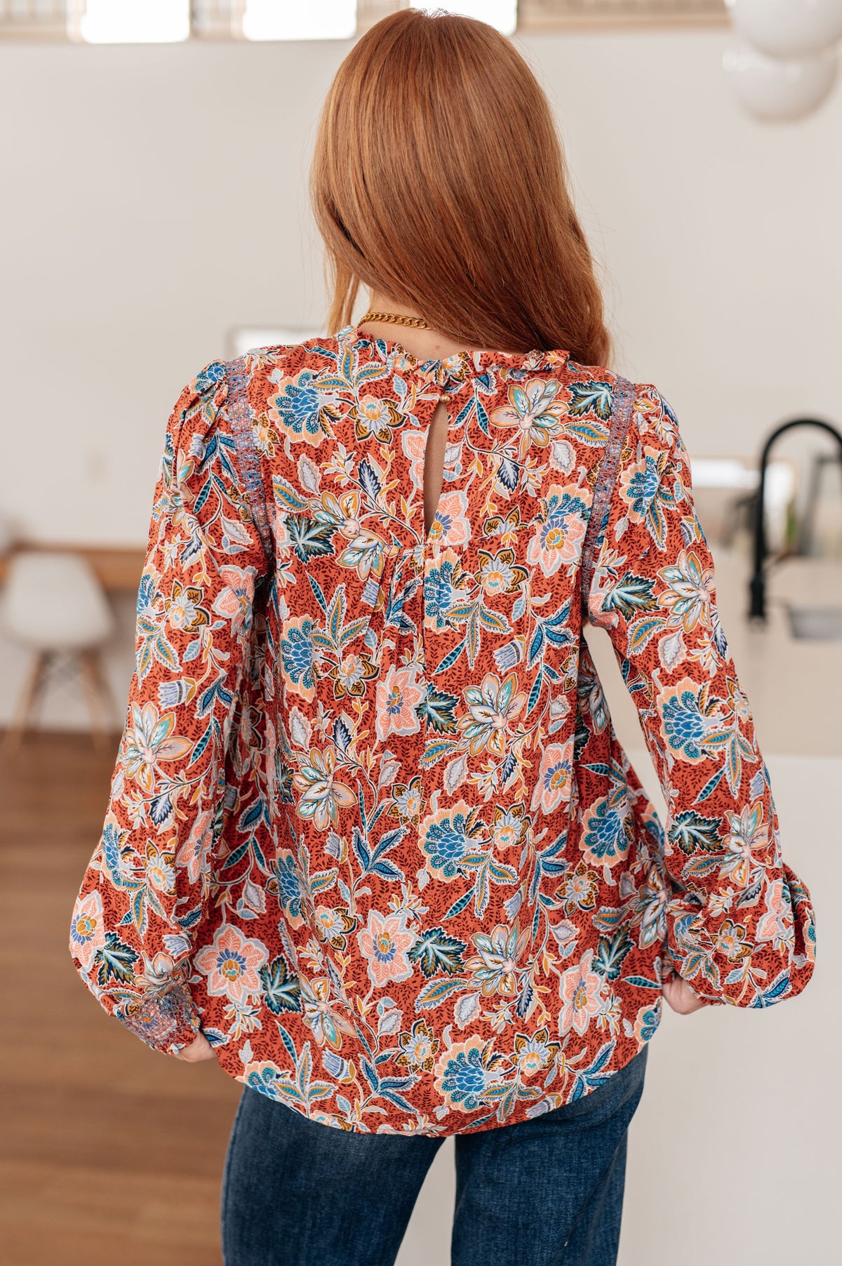 Garden Reverie Ruffle Blouse