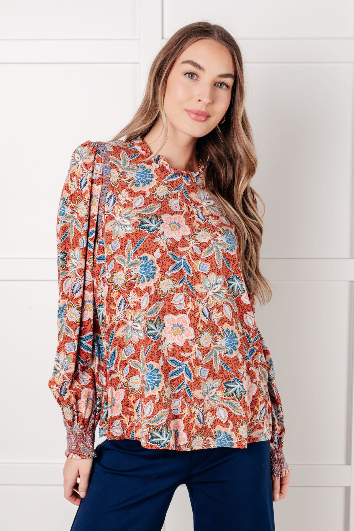 Garden Reverie Ruffle Blouse