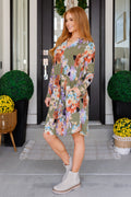 In Full Bloom Floral Shift Dress