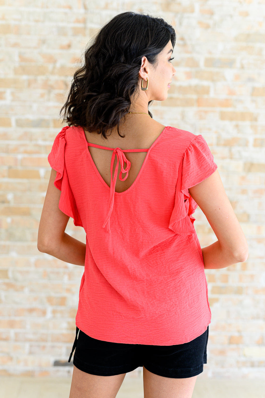 Got Me Cornered Ruffle Sleeve Top
