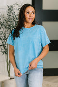 Already Loved Mineral Wash Tee in Deep Sky
