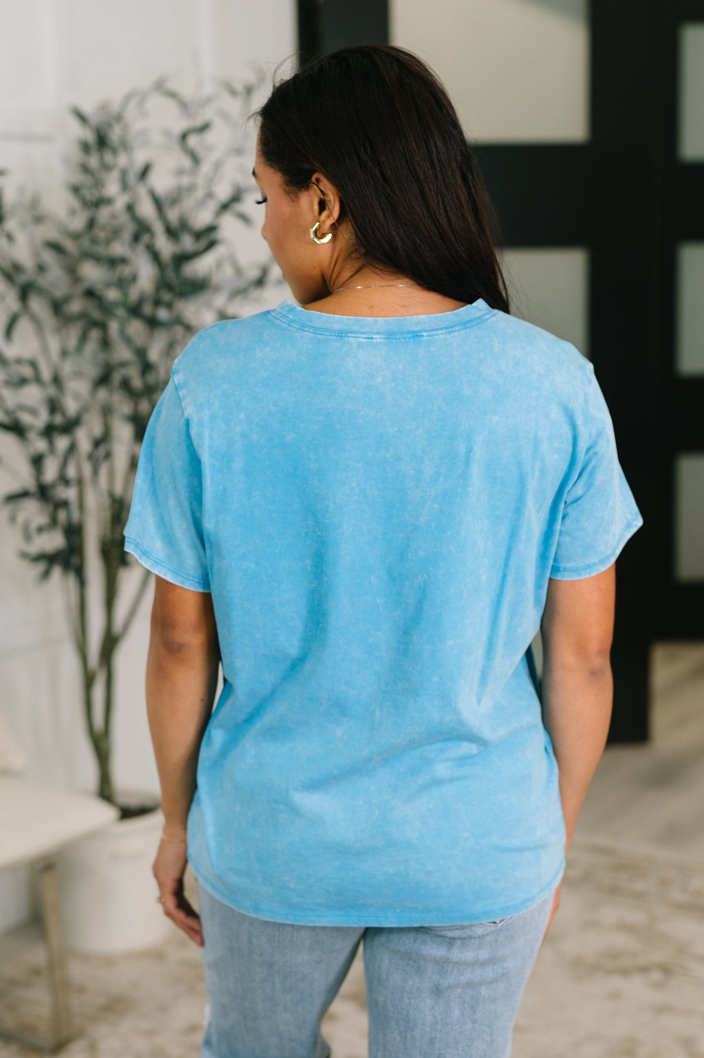 Already Loved Mineral Wash Tee in Deep Sky