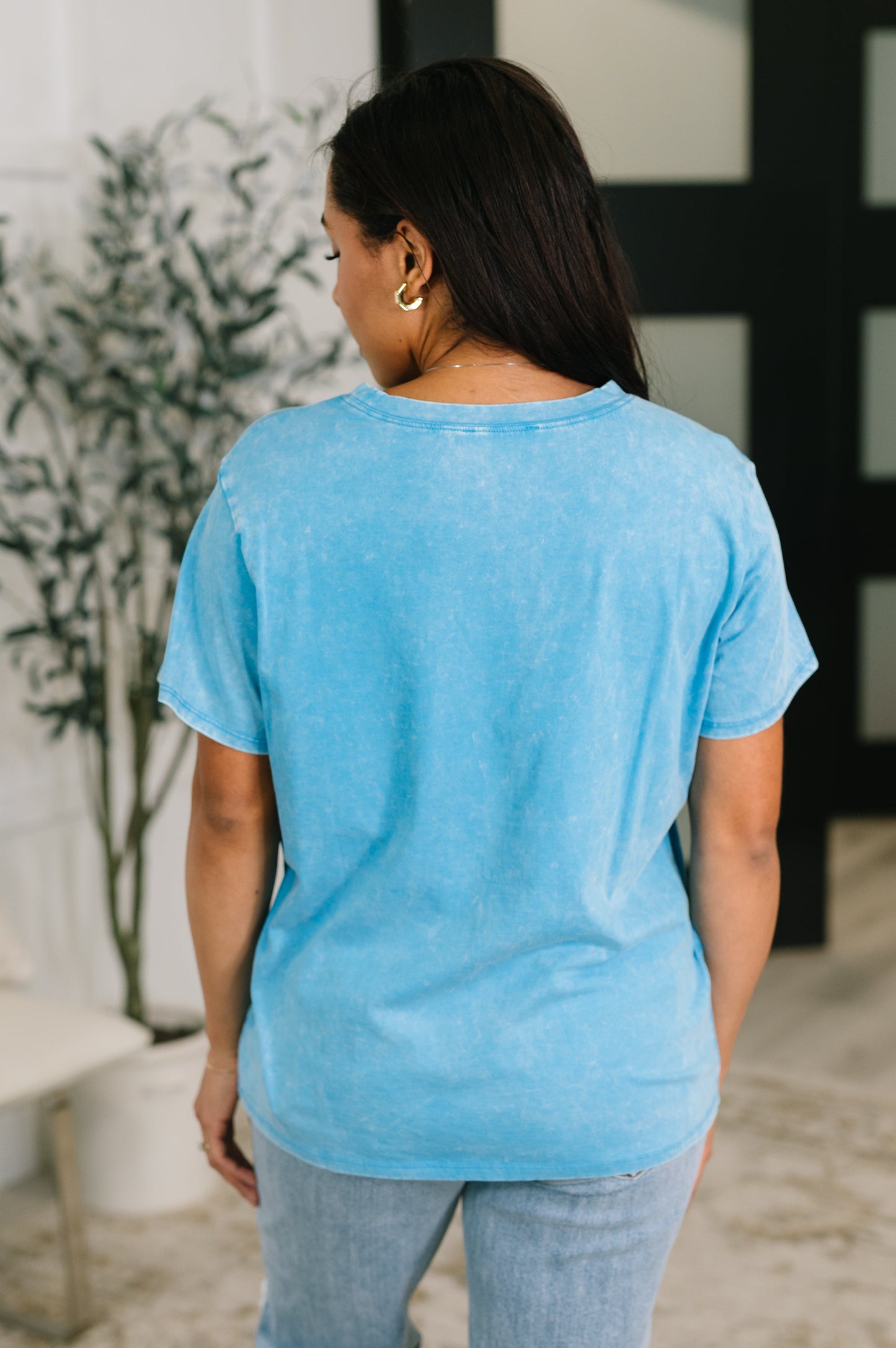 Already Loved Mineral Wash Tee in Deep Sky