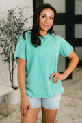 Already Loved Mineral Wash Tee in Turquoise