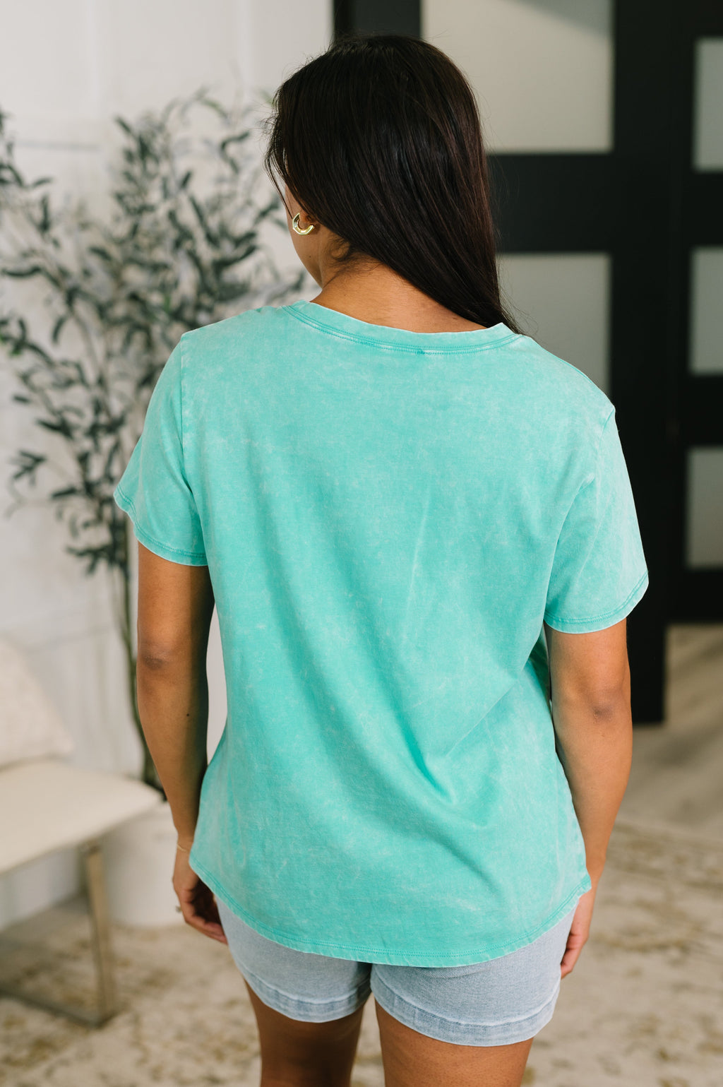 Already Loved Mineral Wash Tee in Turquoise