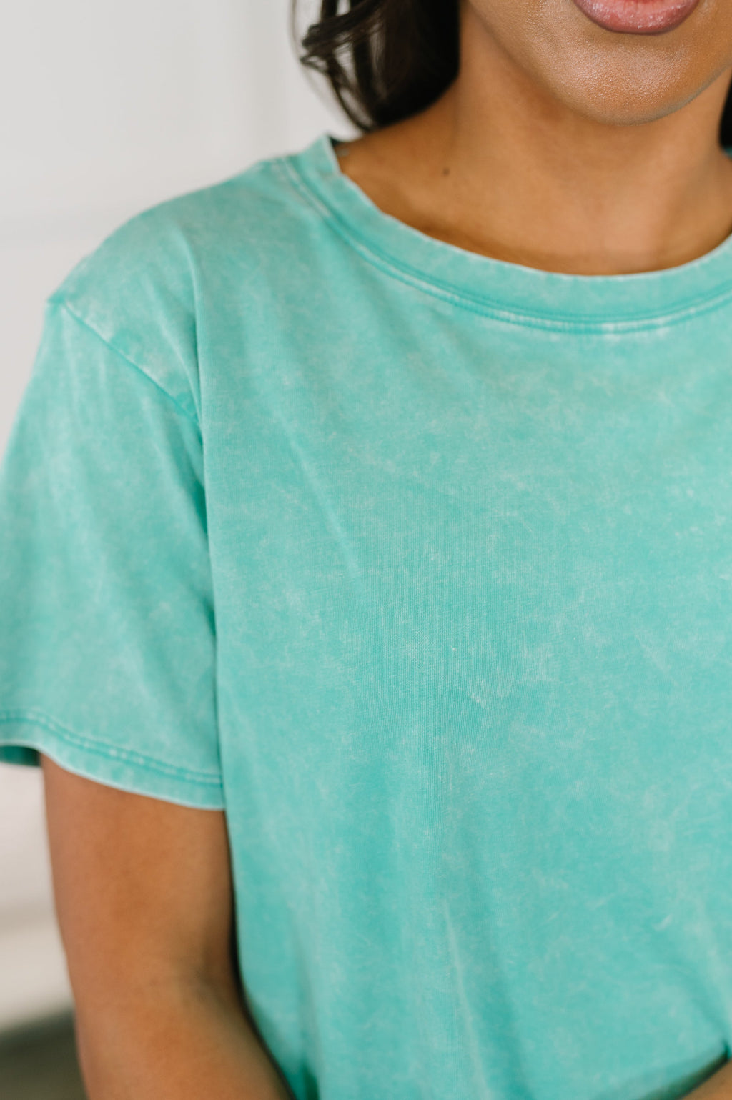 Already Loved Mineral Wash Tee in Turquoise