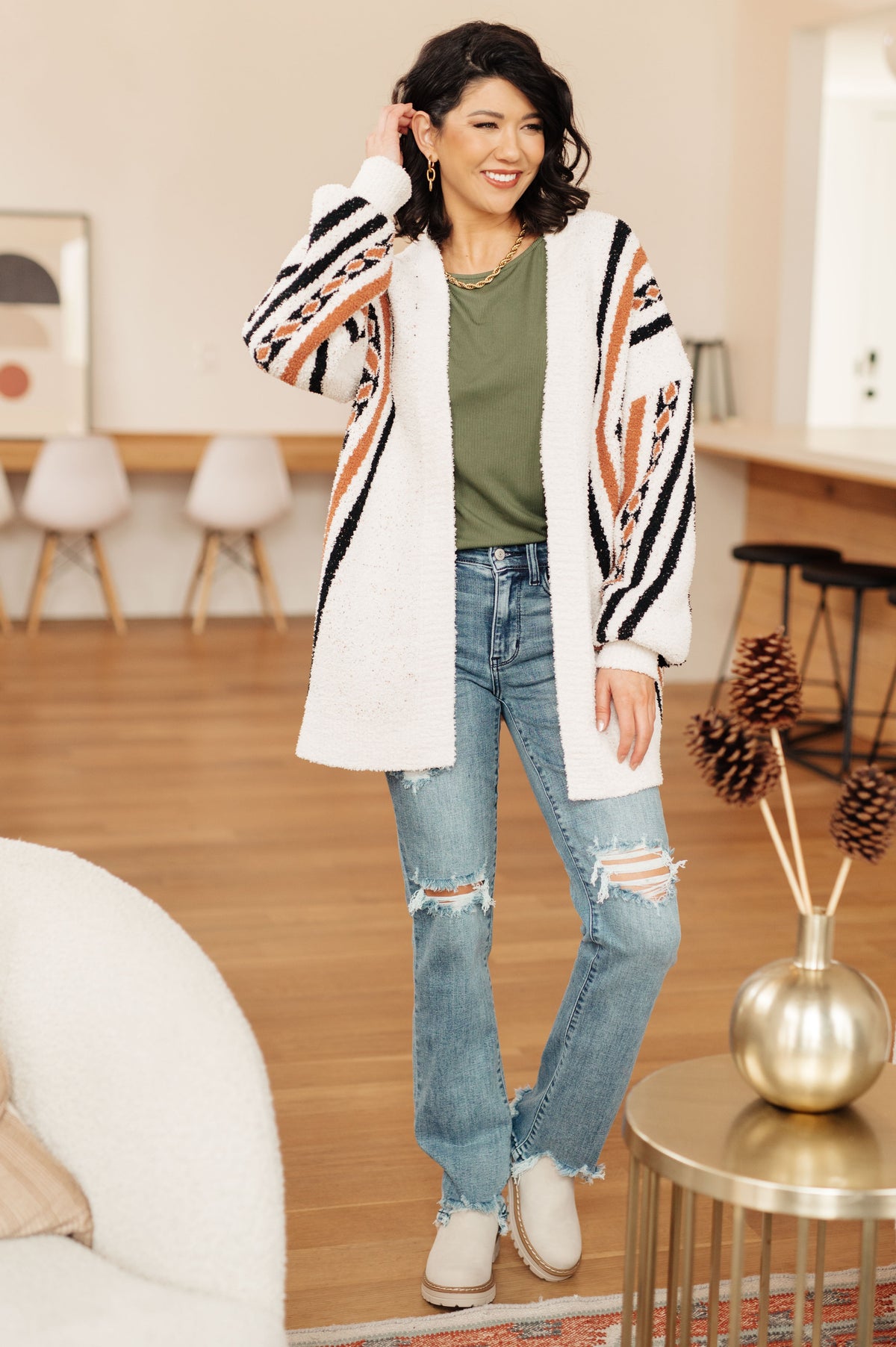 Canyon Path Geometric Cardigan