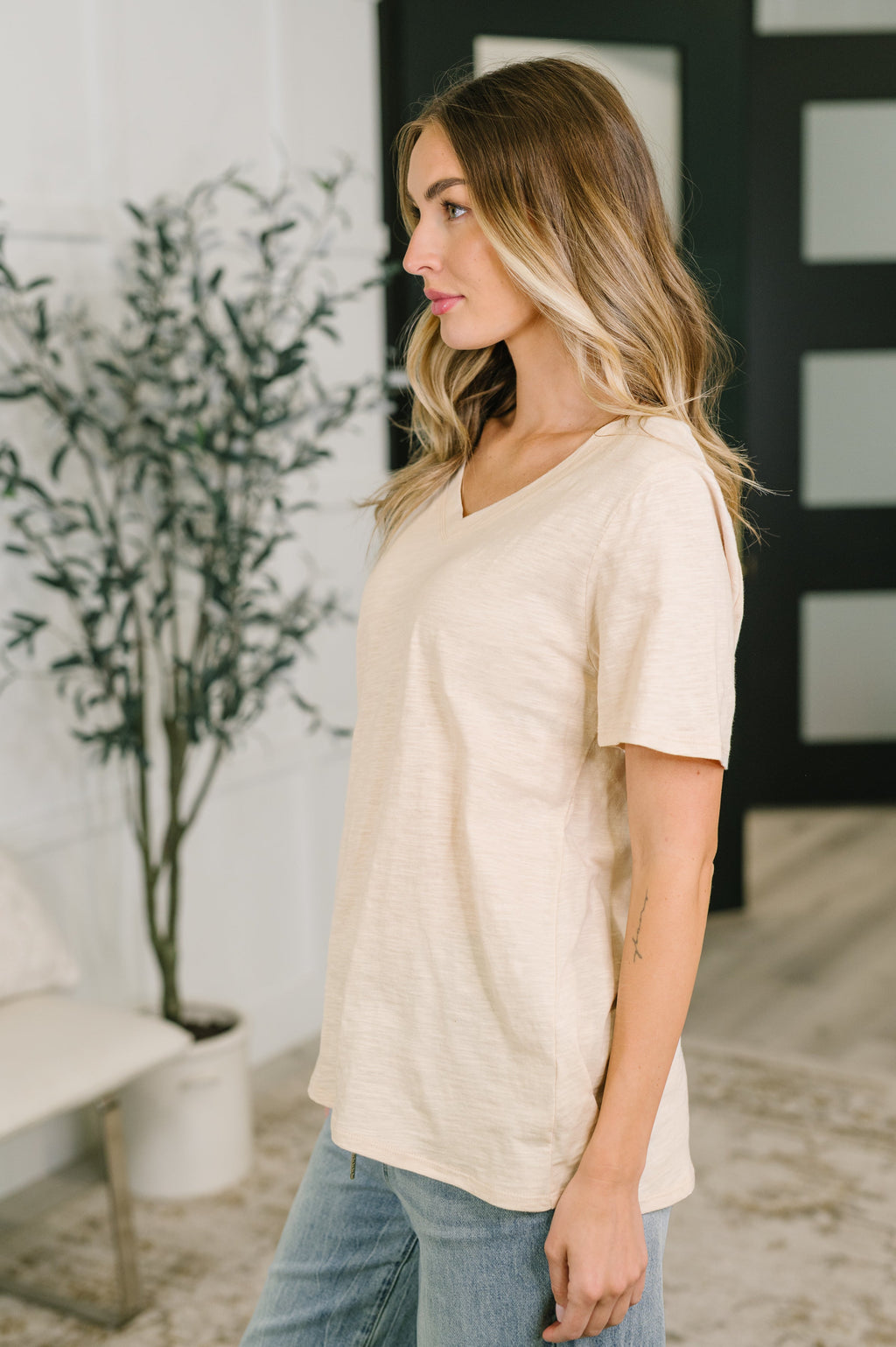 I Don't Have to Choose Oatmeal V-Neck Tee