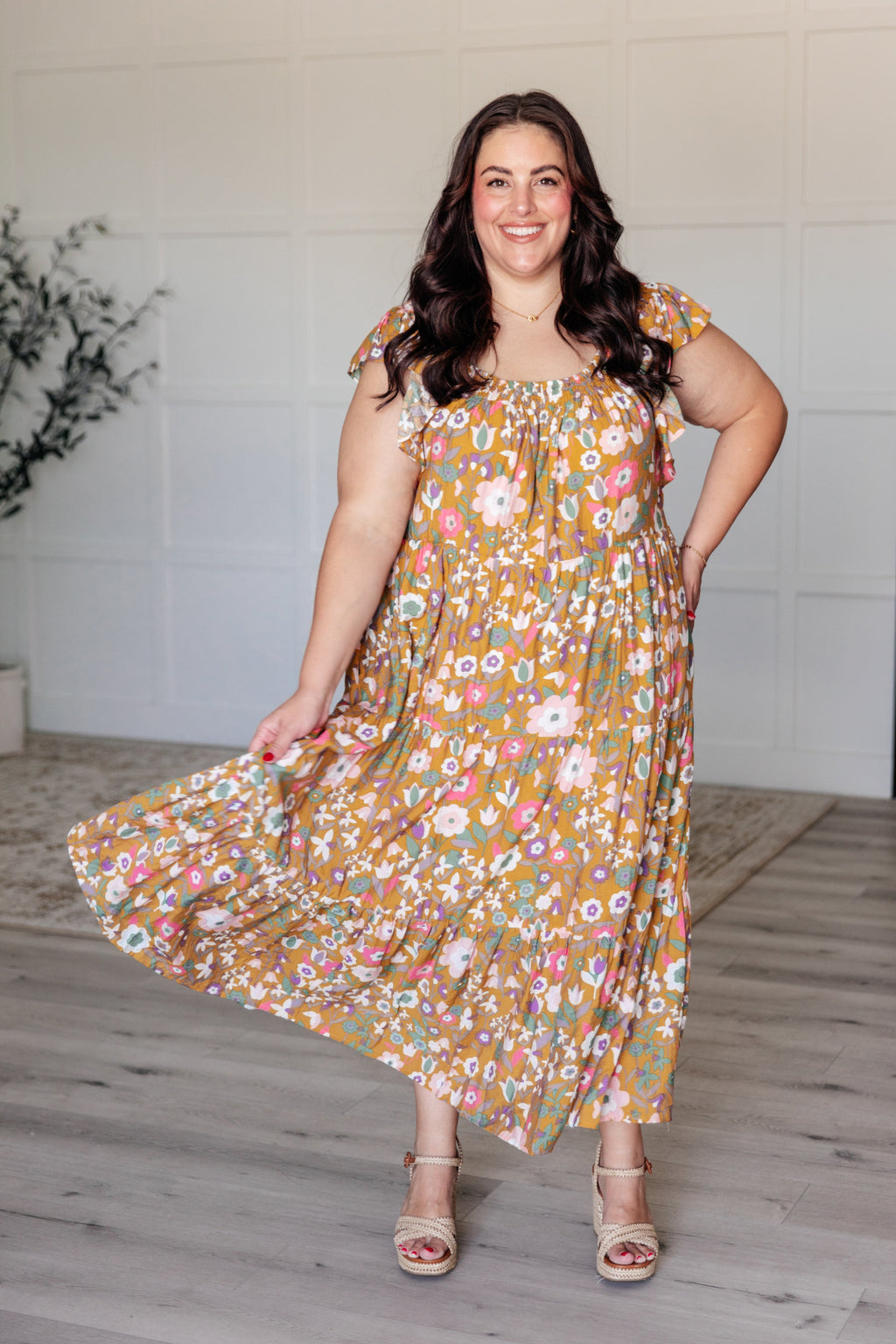 Golden Meadow Flutter Dress
