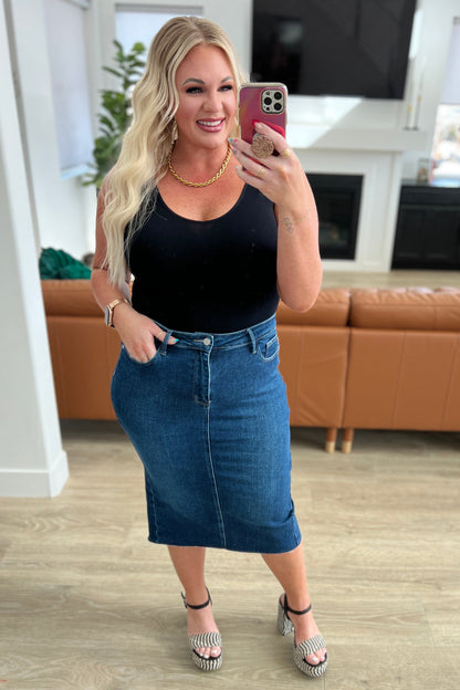 Judy Blue Marcy Midi Skirt