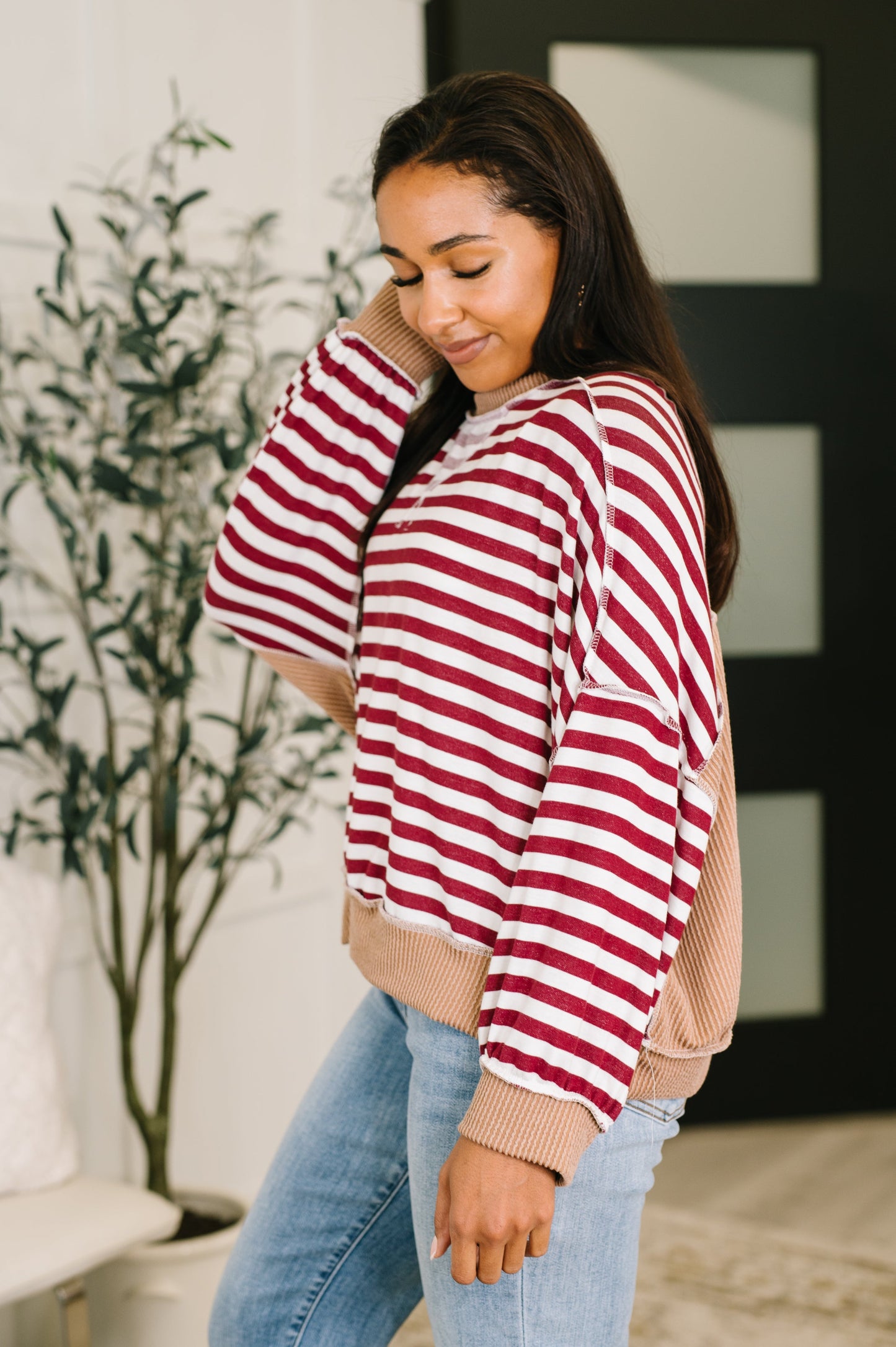 Contrast French Terry Pullover