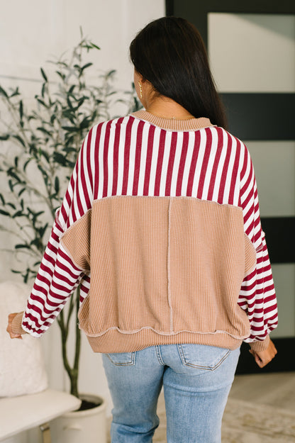Contrast French Terry Pullover