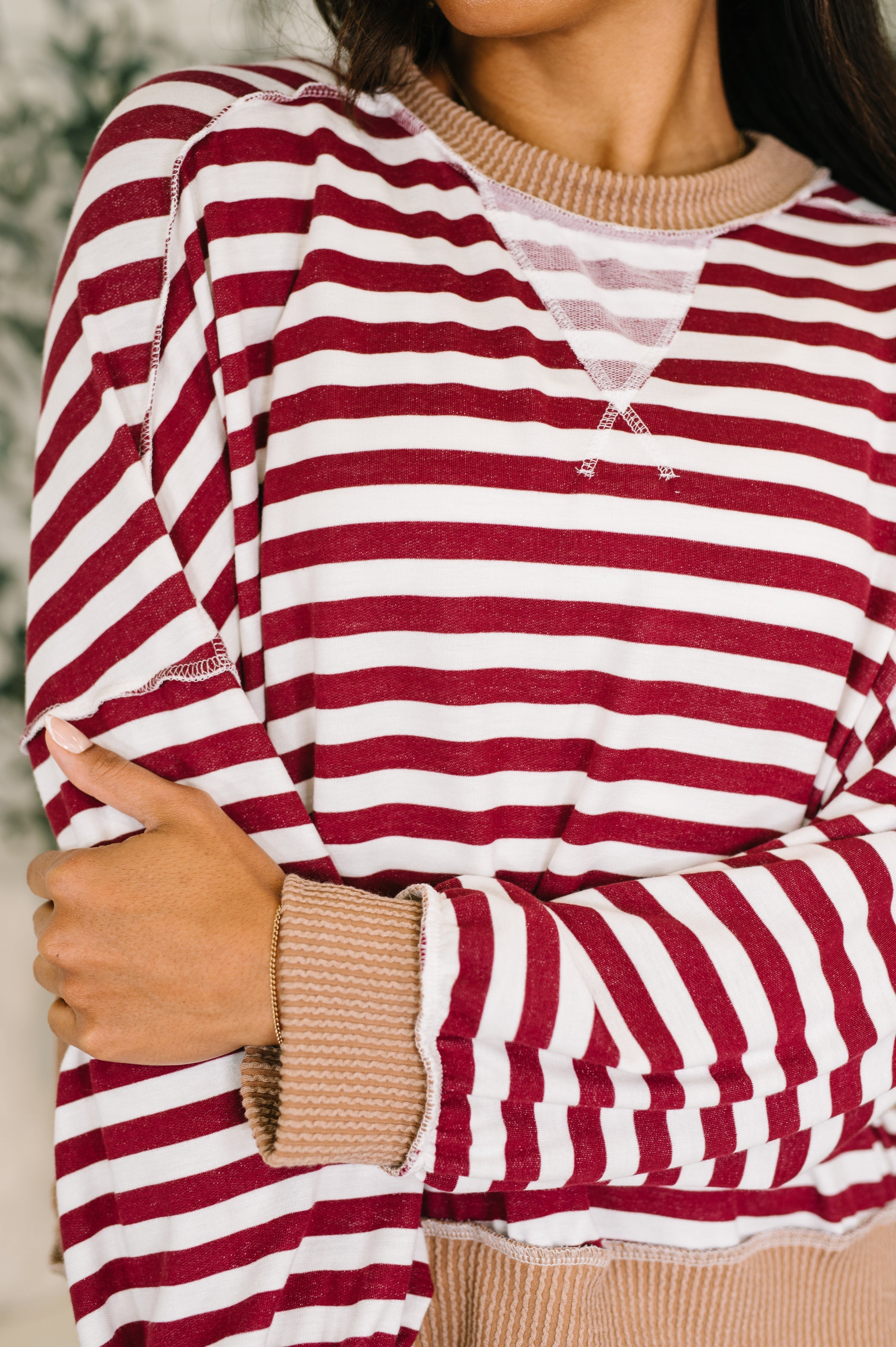 Contrast French Terry Pullover