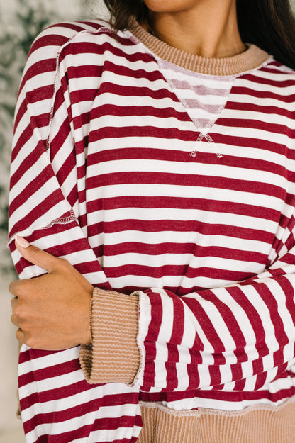 Contrast French Terry Pullover
