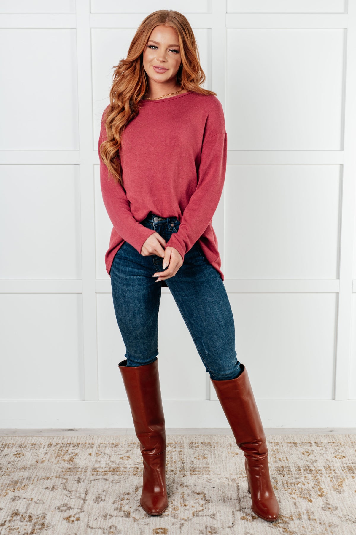 Quiet Moments Brushed Knit Top