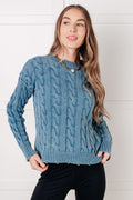 Weathered Charm Cable Knit Sweater