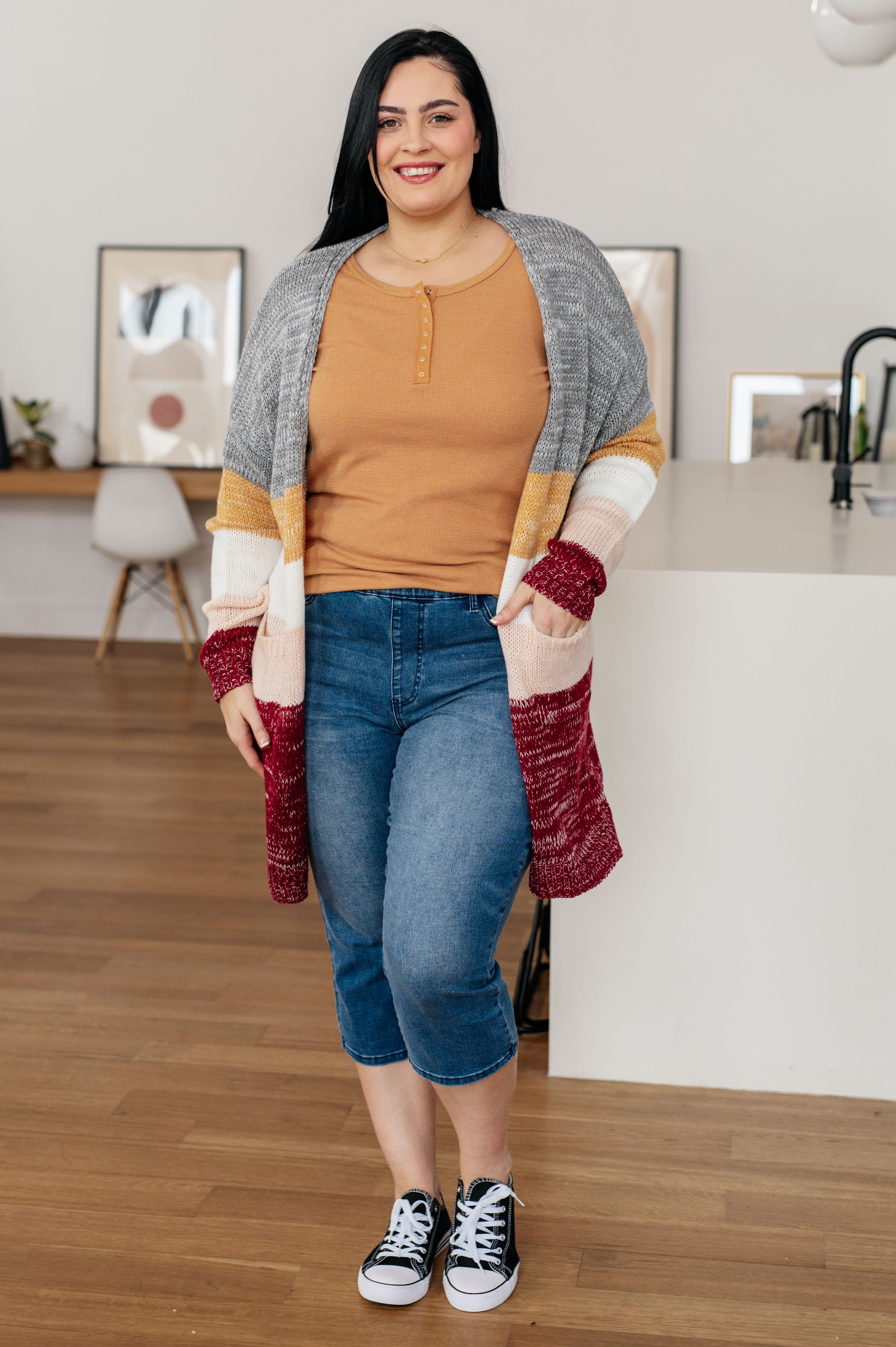 Golden Sand Waffle Knit Henley