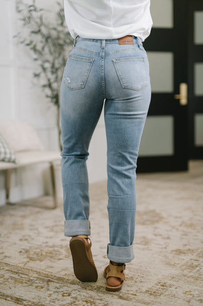 Judy Blue Aiden Patch Pocket Boyfriend Jeans