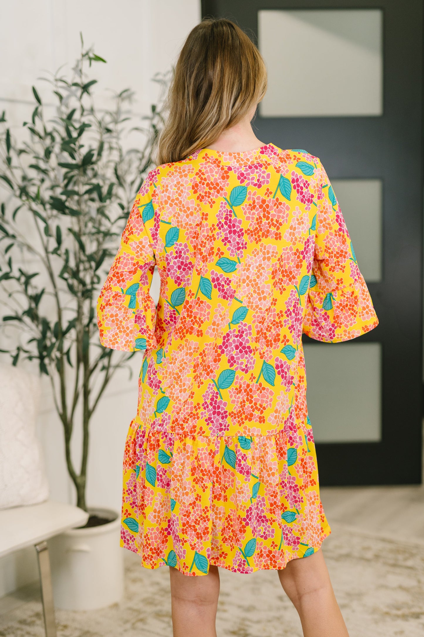 Sunday Colorburst Dress in Leaf Multi Floral