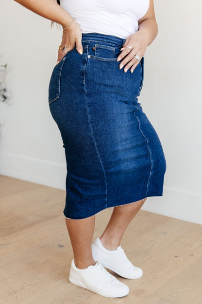 Judy Blue Marcy Midi Skirt