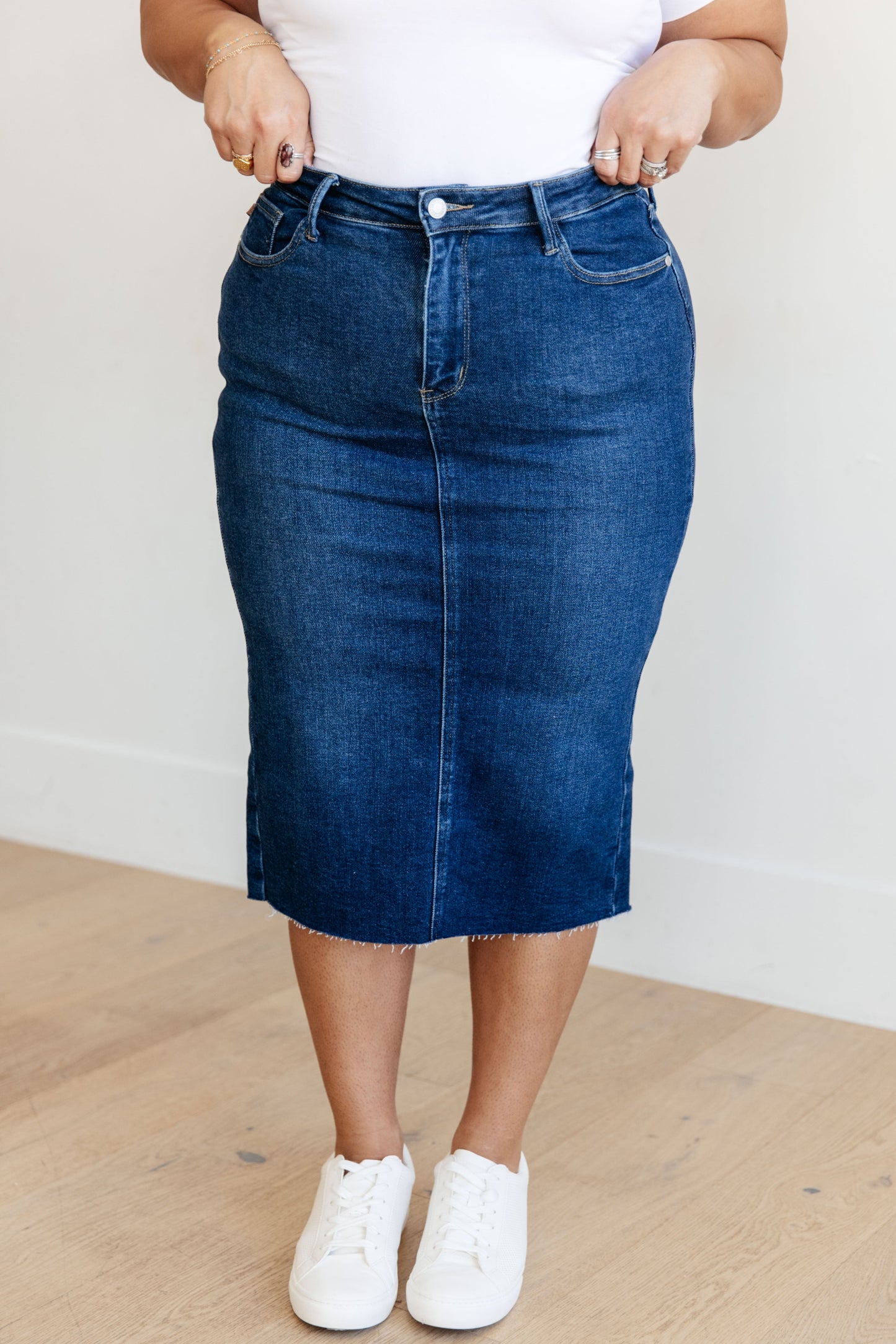 Judy Blue Marcy Midi Skirt