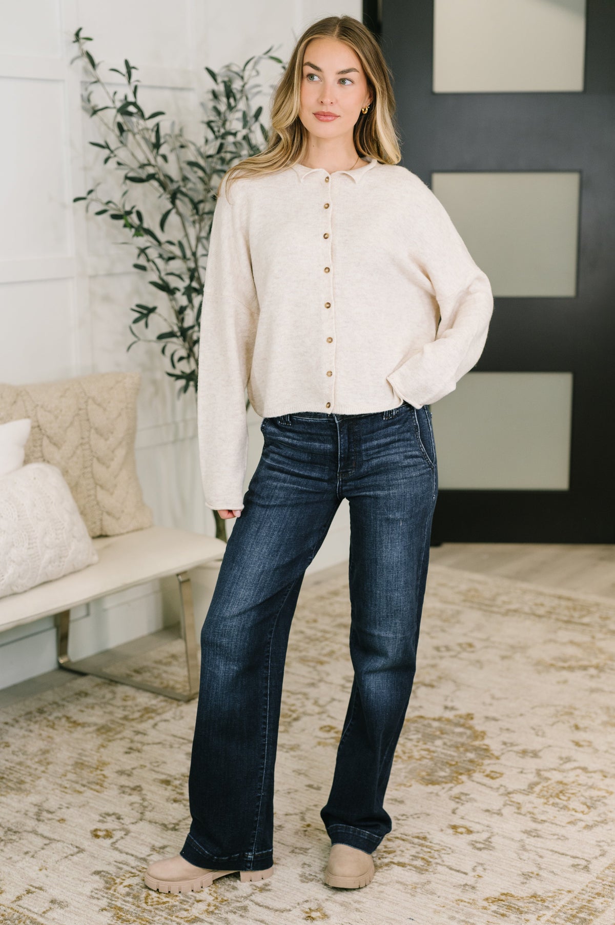 Judy Blue Marty High Rise Wide Leg Trouser Jean