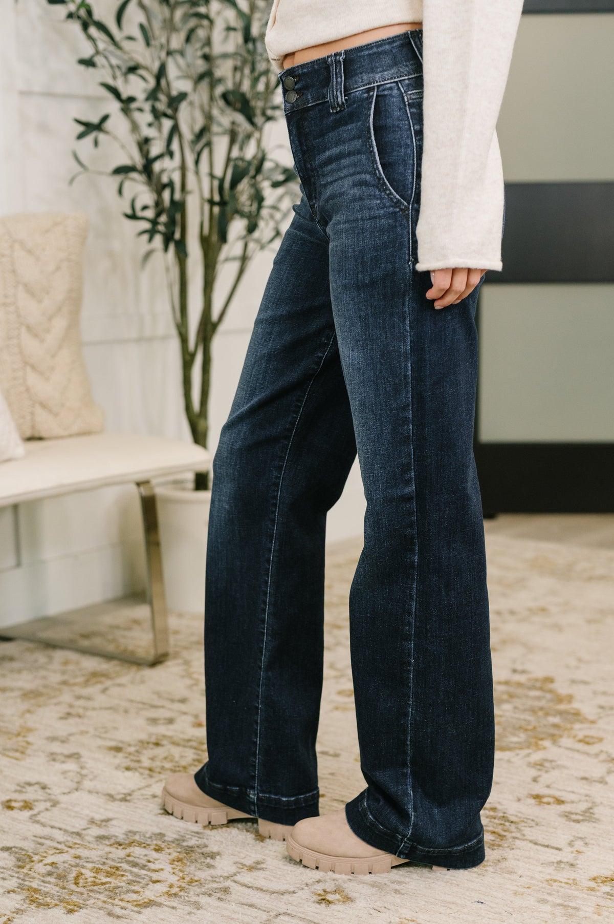 Judy Blue Marty High Rise Wide Leg Trouser Jean