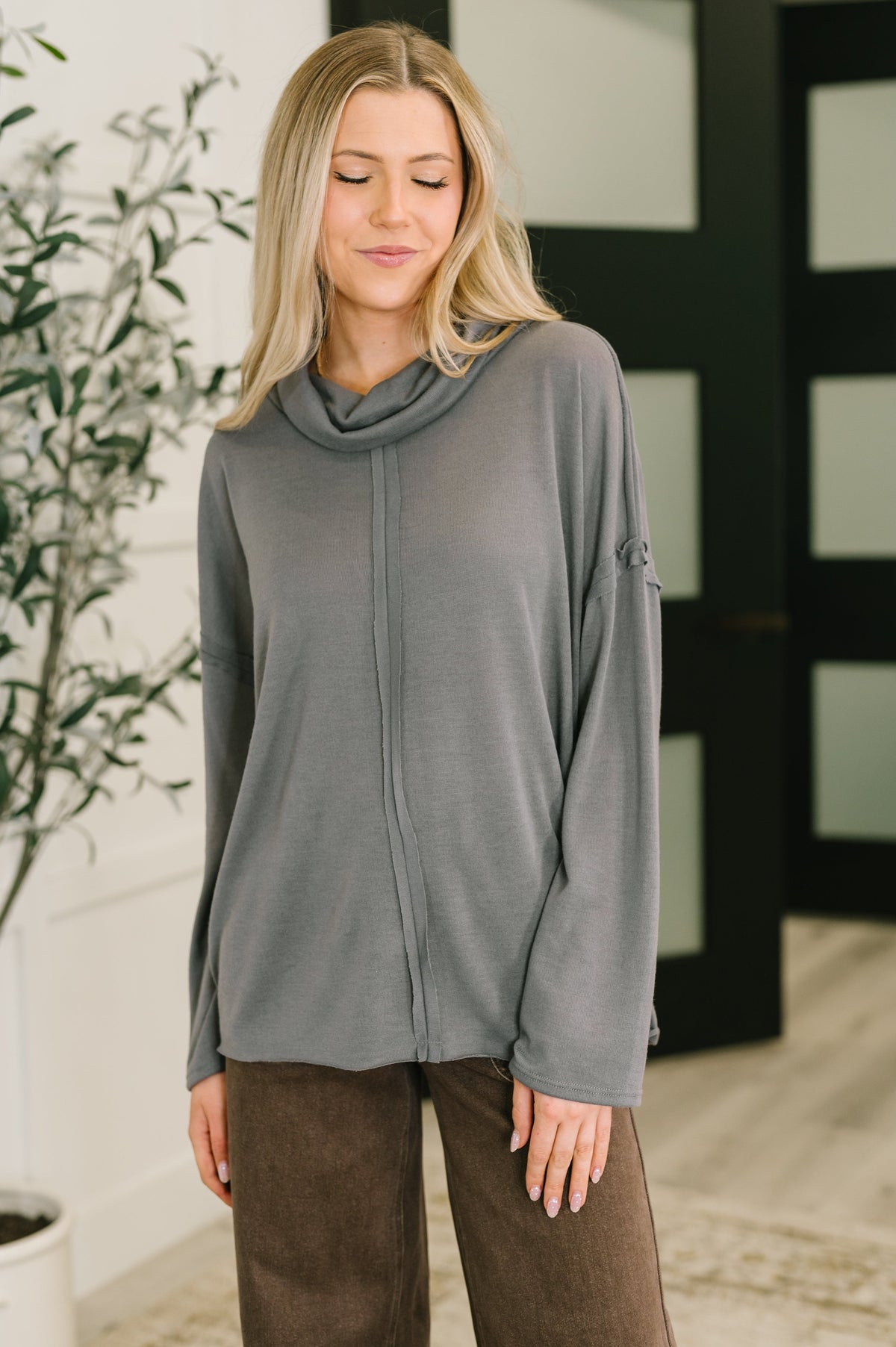 Off the Clock French Terry Turtleneck