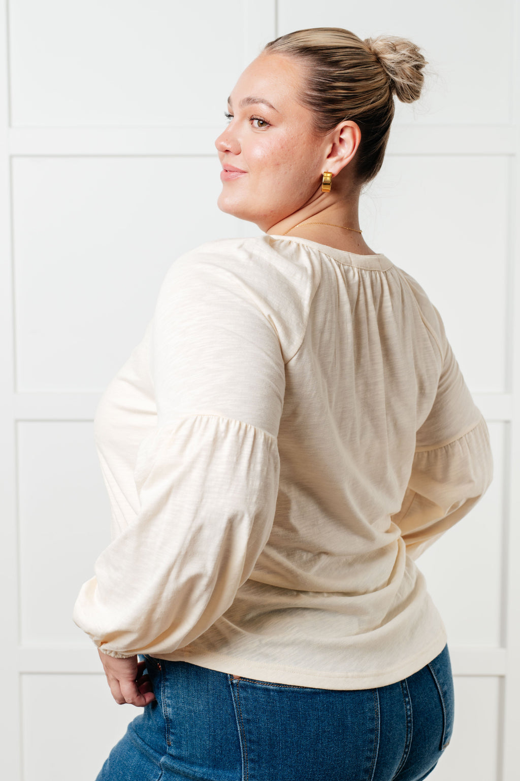 Wildflower Embroidered Bishop Sleeve Blouse