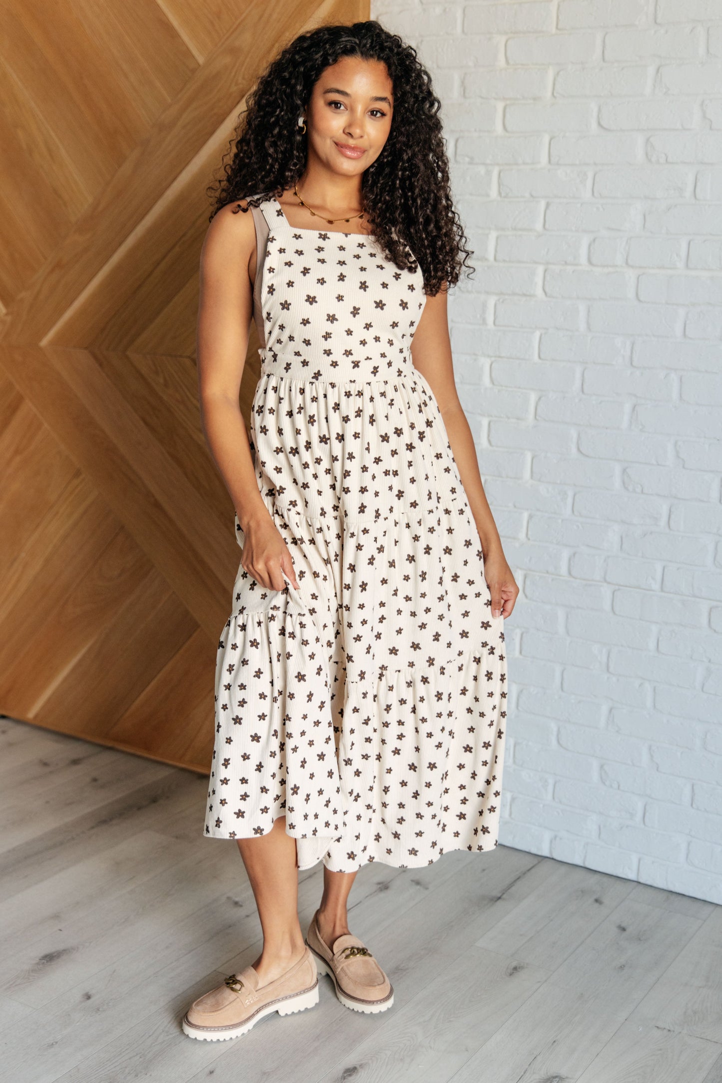 Golden Hour Corduroy Tiered Dress