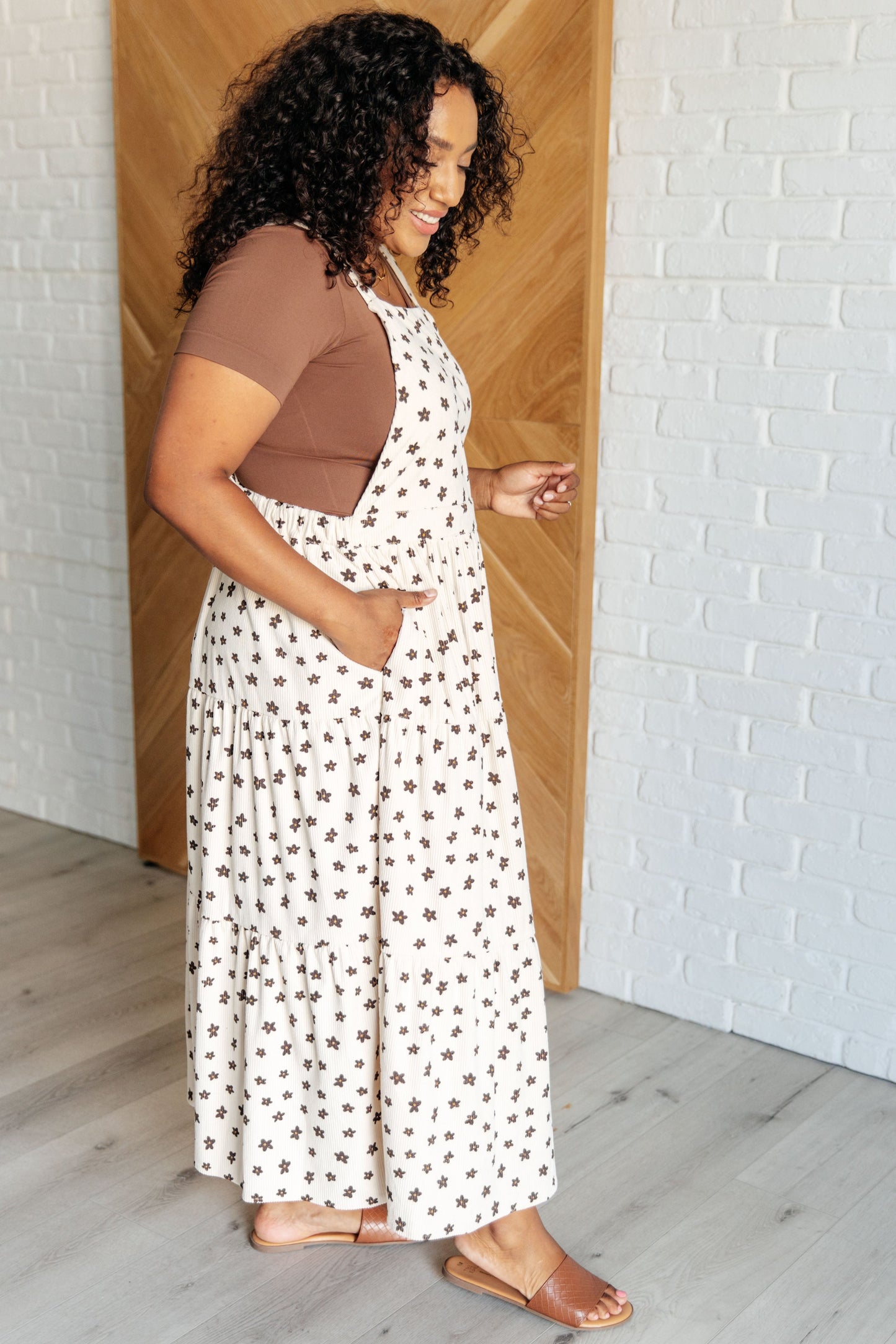 Golden Hour Corduroy Tiered Dress