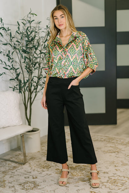 Satin Button Up Blouse