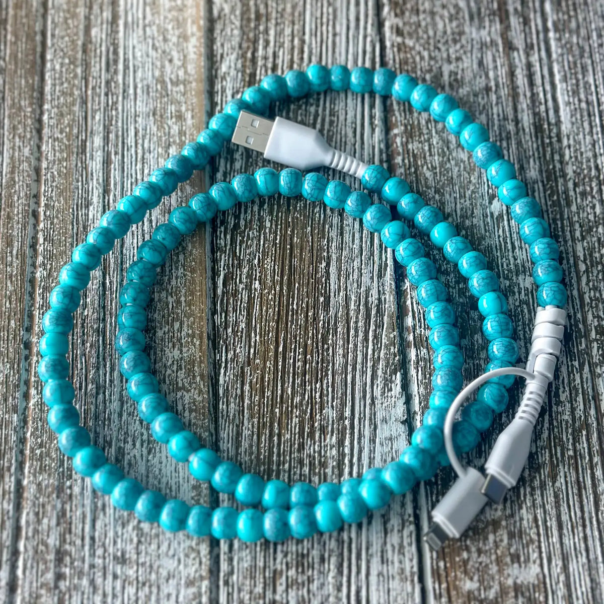 Beaded 2-in-1 Phone Charging Cable