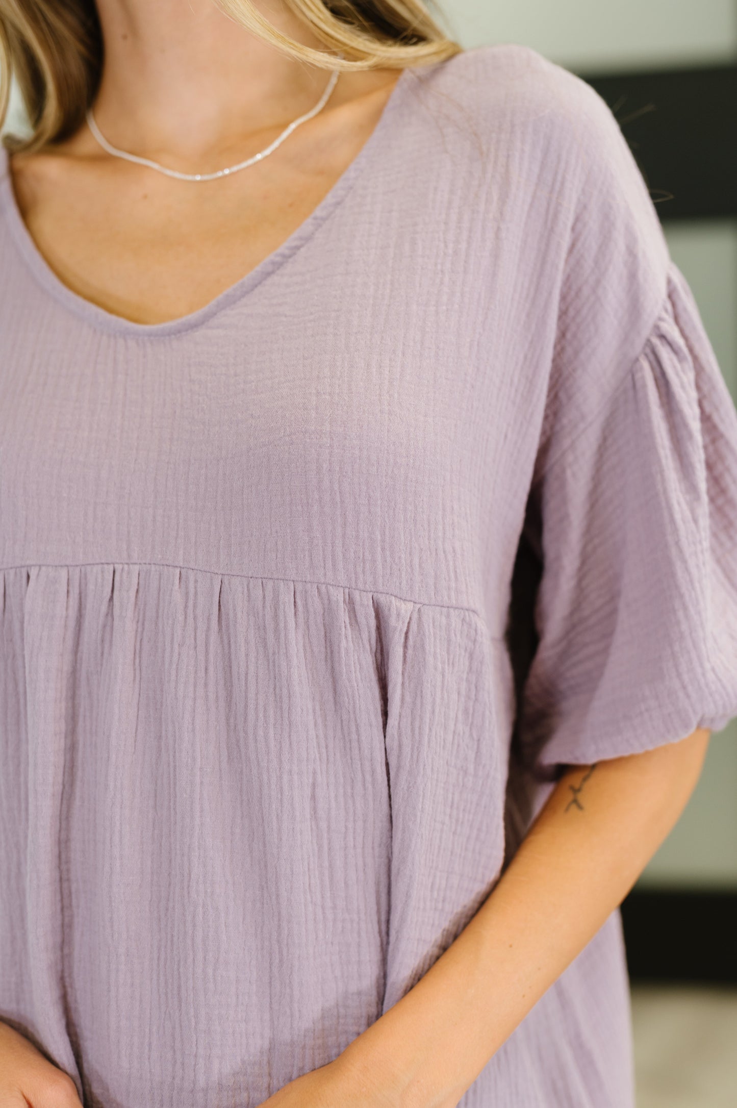 Pleasantly Perfect Cotton Gauze Peasant Blouse